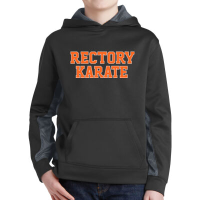 KARATE - Youth Sport Wick ® CamoHex Fleece Colorblock Hooded Pullover Thumbnail