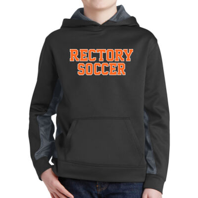 SOCCER - Youth Sport Wick ® CamoHex Fleece Colorblock Hooded Pullover Thumbnail